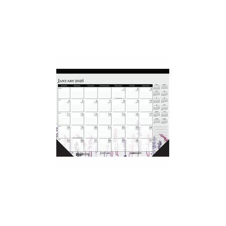 House Of Doolittle Recycled Contempo Desk Pad Calendar, 18.5x13, Wild Flowers, 2021 1976