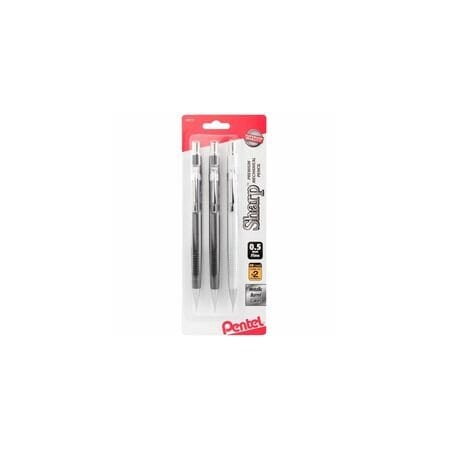 Pentel Pencil, Mech, 0.5Mm, Ast, 3PK P205MBP3M