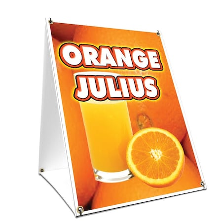 Signmission Orange Julius, 36 Inch x 24 Inch A-frame Yard Sign, Plastic Sign SBC-2436-Orange Julius