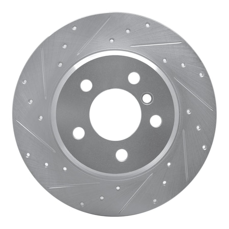 Dynamic Friction Co DFC Brake Rotor - Drilled and Slotted - Silver 631-31136L