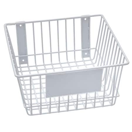 Rack Em Racks 12 x 12 x 6 in. Wire Basket - White 9184-W