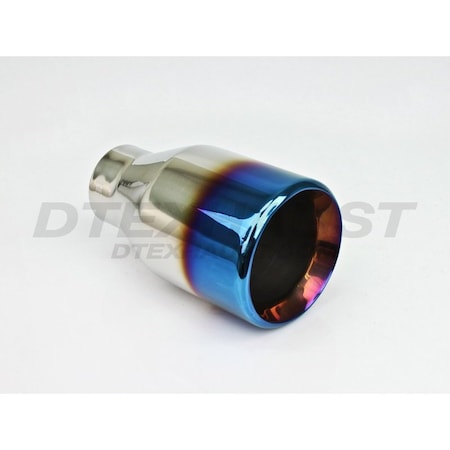 Different Trends 4IN DOUBLE WALL STRAIGHT W/BLUE FLAME EXHAUST TIP 2.25IN ID / 4.00IN O DT-24158BF