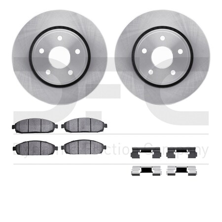 Dynamic Friction Co DFC Brake Rotor- Heavy Duty Brake Pad includes Hardware 6412-42001