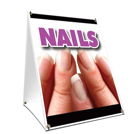 Signmission Nails, 24 Inch x 18 Inch A-frame Yard Sign, Plastic Sign SBC-1824-Nails