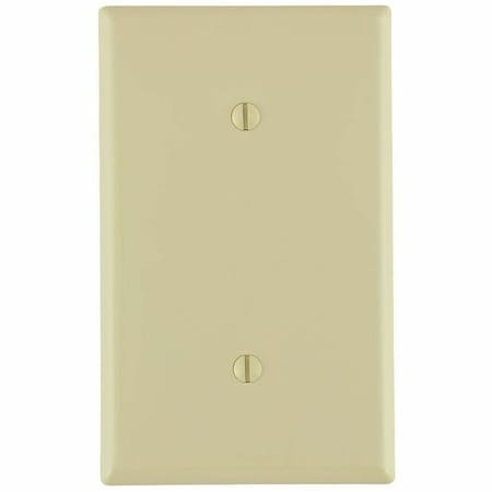 Leviton Blank Wallplate, Standard Size, Gang 1, Ivory 80719-I
