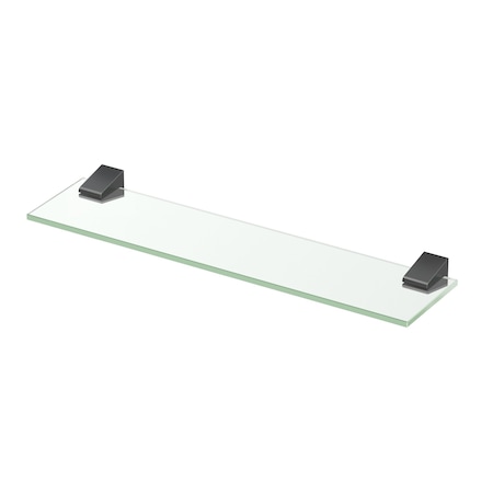 Gatco A-Line Glass Vanity Shelf, Matte Black 5656MX
