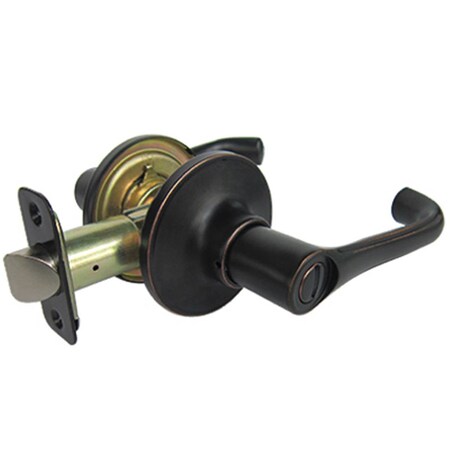 Taiwan Fu Hsing Industrial TruGuard Reversible Milano Privacy Lever Lockset, Aged Bronze 221775
