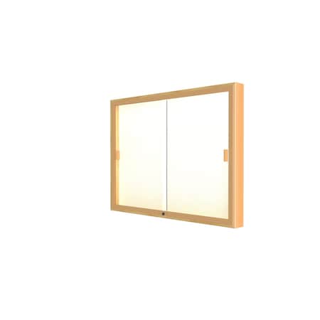 Ghent Wall Case 48x36x4, Plaque, Oak 88-3648PB-GD