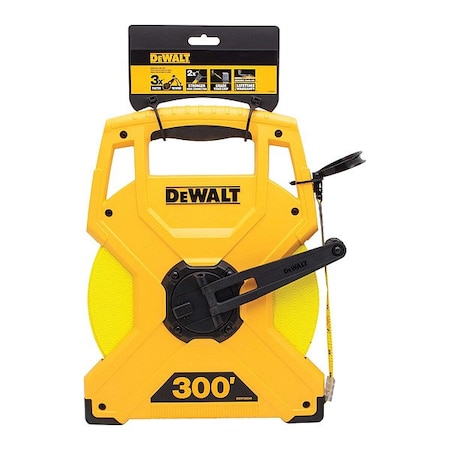 Dewalt Measuring Tape, Fiberglass, Long, 300 ft DWHT34049