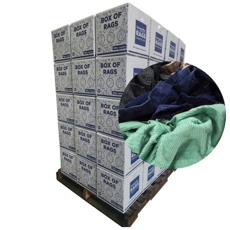 Supremeplus Recycled Corduroy Cloth Material Cleaning Rags, 720 lbs. Pallet, 72 x 10 lbs. Boxes, 72PK SP-0257