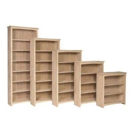 International Concepts Shaker Bookcase, 72"H, Unfinished SH-3227A
