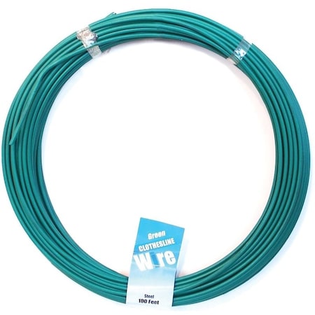 Midwest Fastener Retractable Clothesline, 100 ft L, Steel, Green 11269