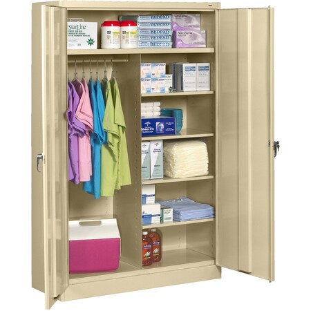 Tennsco Heavy Gauge Welded Steel Jumbo Storage Cabinet, 48 in W, 78" H J2478SUCBK