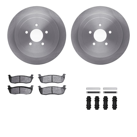Dynamic Friction Co DFC Brake Rotor- Heavy Duty Brake Pad includes Hardware 6412-55001