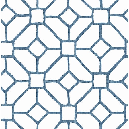 A-Street Prints Addis Blue Trellis Wallpaper 4120-26828