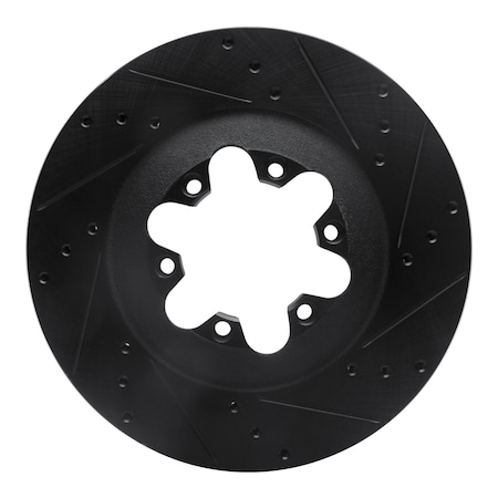 Dynamic Friction Co DFC Brake Rotor - Drilled and Slotted - Black 633-48057R