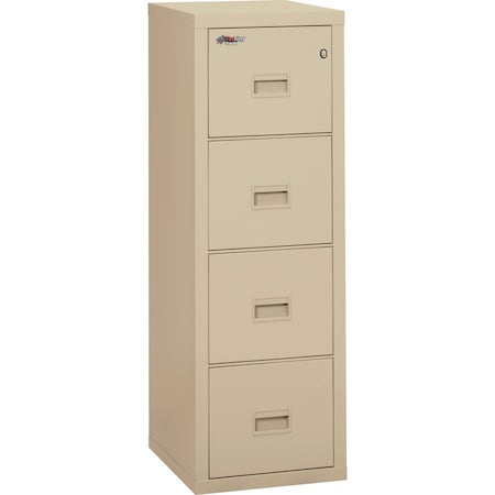 Fire King Fireking Fireproof 4 Drawer Vertical File Cabinet Legal-Letter 17-3/4"Wx22-1/8"Dx52-3/4"H Parchment 4R1822-CPA