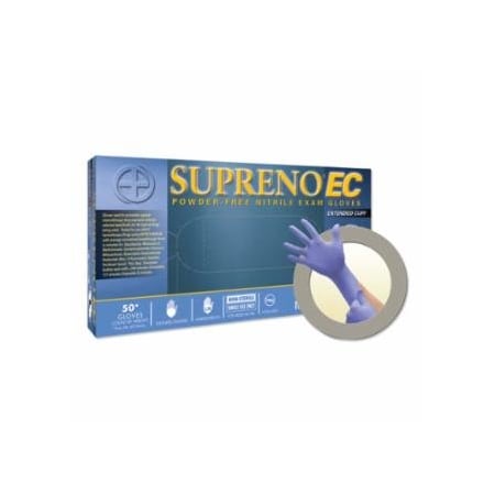 Ansell Supreno EC SEC-375 Nitrile Disposable Gloves, 5.5 mil Palm, 8.3 mil Fingers, X-Large, Violet, 50PK 748-SEC-375-XL