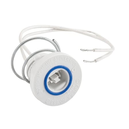 Keystone Recessed Double Contact Socket with Spring End for HO Lamp Sign Applications KT-SOCKET-RDC-SPR-SIGN-1