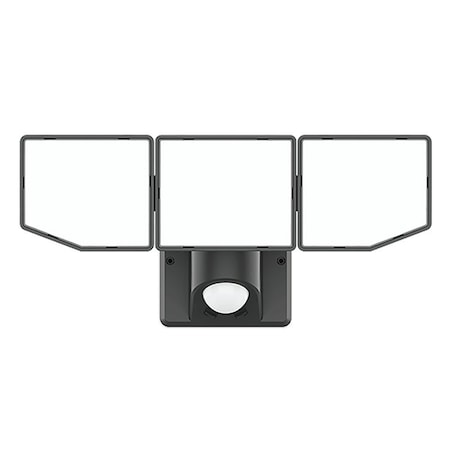 Bell Link 3-Head Security Light, 120 V, 35 W, LED Lamp, Daylight/Warm White, 4000 Lumens, Bronze Fixture CL-SLM4KACBZ-3H