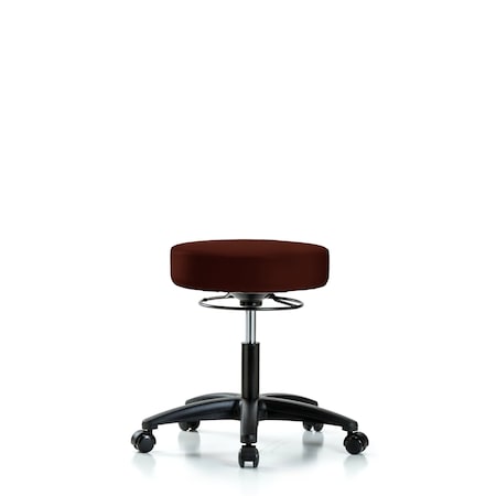 Blue Ridge Ergonomics Desk Stool, Vinyl, Casters, Burg BR-VDHSO-RG-RC-8569