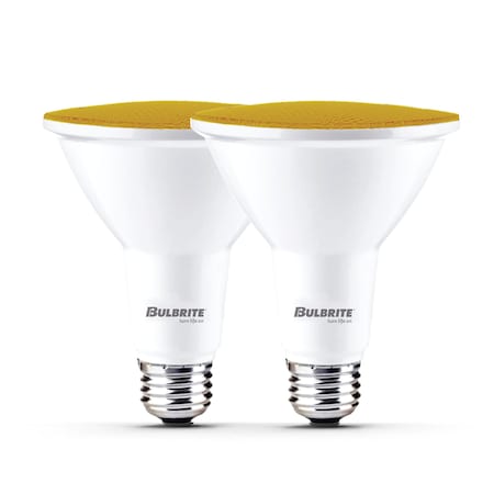 Bulbrite 90-W Equivalent, Yellow Color PAR38 Weatherproof Outdoor E26 Medium Base Flood LED Light Bulb COLOR 861908