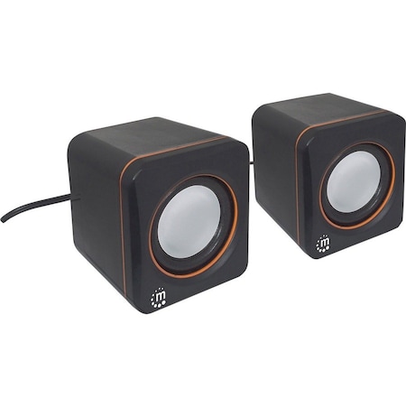Manhattan - Strategic Manhattan Speaker System - 6 W RMS - Black - 90 Hz to 20 kHz - USB 161435