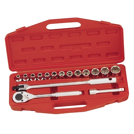 Genius Tools 16PC 1/2in Dr. Metric Hand Socket Set GS-416M
