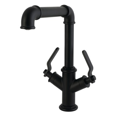 Kingston Brass Two-Handle Single-Hole Kitchen Faucet, Matte Black LS6500KL