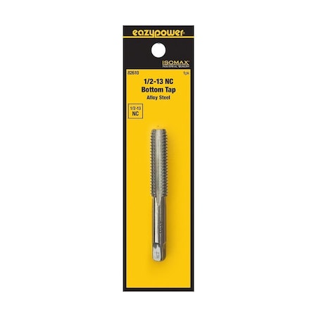 Isomax Straight Flute Tap, 1/2-13 Thread, UNC Thread, Bottom Chamfer 82610