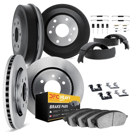 Dynamic Friction Co DFC Brake Rotor- Heavy Duty Brake Pad includes Hardware and Adjuster 6284-48014