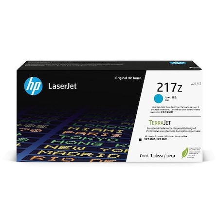 Hp 217Z Cyan Original LaserJet Toner Crtg, 24,000 Yield W2171Z