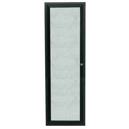 Aarco Outdoor Enclosed Bulletin Board w/ Al Frame, Standard Vinyl, Frame is Bronze Anodized Al, 36''Hx12''W ODCC3612RBA