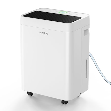 Edendirect 53 pt. 4,500 sq. ft. Dehumidifier with Drain Hose, Bucket in. White, Variable Speed, Auto Defrost,  ZR-AP25-2008EE