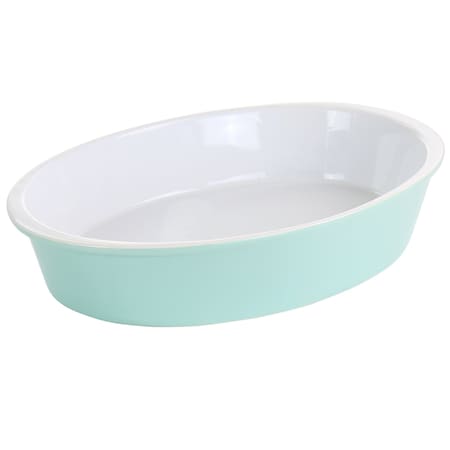 Martha Stewart 13 Inch x 9.5 Inch Stoneware Oval Baker in Mint 128890.01