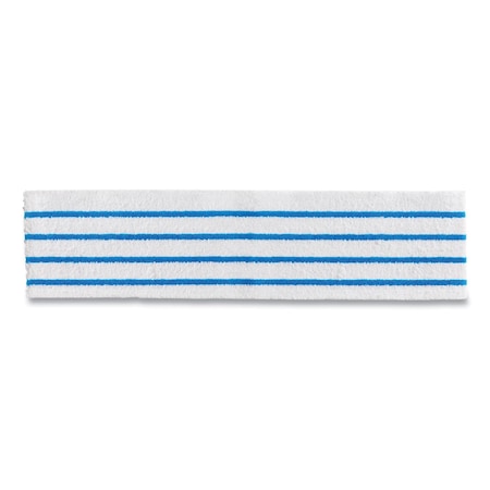 Rubbermaid Commercial Disposable Microfiber Pad, White/Blue Stripes, 4.75 x 19, PK150 2134282