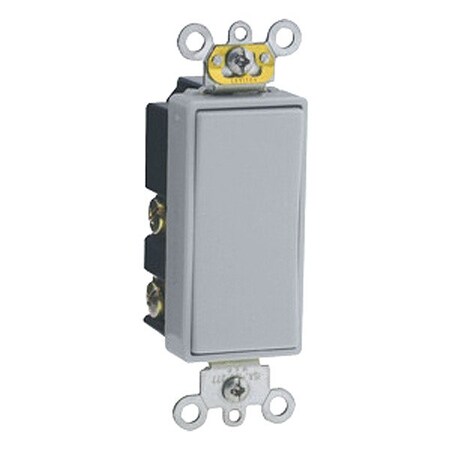 Leviton Wall Switch, 1/2 hp, Rocker, 15 A, Gray 5657-2GY