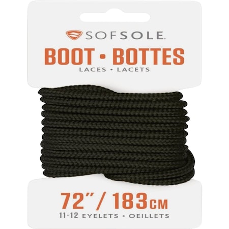Sof Sole 72'' Black Boot Laces 84720