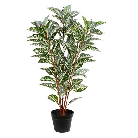 Vickerman 35 in. Green Zebra in Pot 125 Leaves Real Touch Petals TA181335