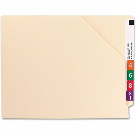 Smead END TAB JACKETS WITH REINFORCED TABS, STRAIGHT TAB, LETTER SIZE, 14-PT MANILA, 50PK 75740