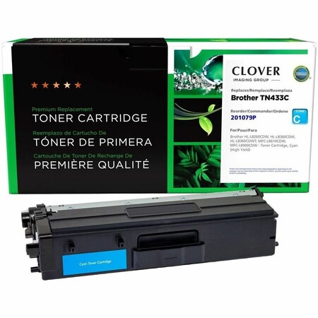 Clover Imaging Group Remanufactured High Yield Cyan Toner Cartridge for Brother TN433C 201079P