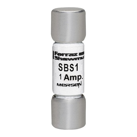 Mersen Fuse, 1 3/8 in L, 600 V AC, 1 A SBS1