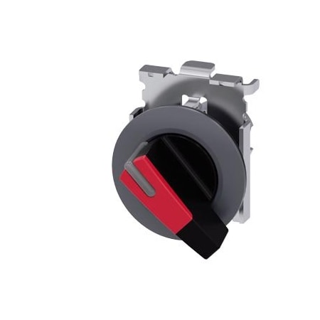 Siemens Selector switch, illuminable, 30 mm, round, metal, matte, red 3SU1062-2EC20-0AA0