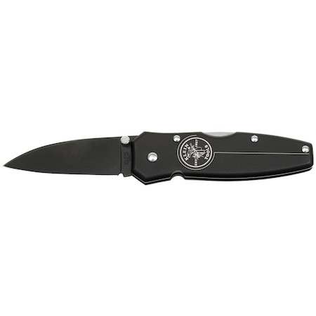 Klein Tools Black Lightweight Lockback Knife 2-1/4-Inch Drop Point Blade 44000-BLK
