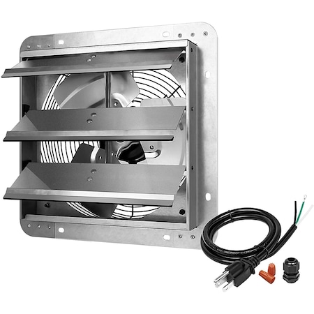 Edendirect 12 Inch Shutter Exhaust Fan Aluminum High Speed 1620RPM, 940 CFM, 2PK IR-EXHAUST12X2