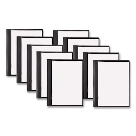 Acco Two-Pocket Folder, 1/2" Extension, Clear/Black, Pk10 A7026101A