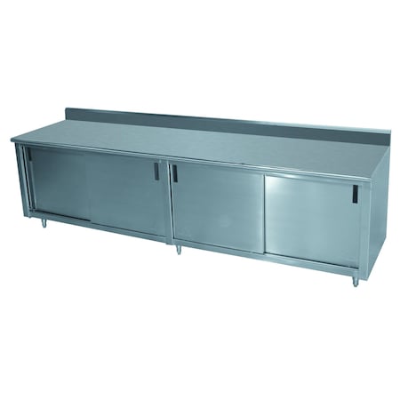 Advance Tabco Work Table 108 in.W x 24 in.D cabinet base with sliding doors CK-SS-249
