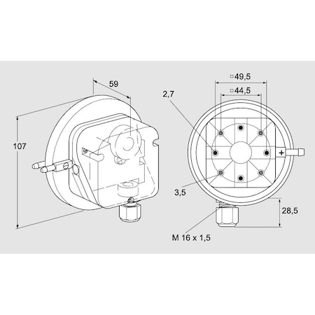 Honeywell Kromschroder SW, PRESS, AIR, DL 3KG 4 KS84444614