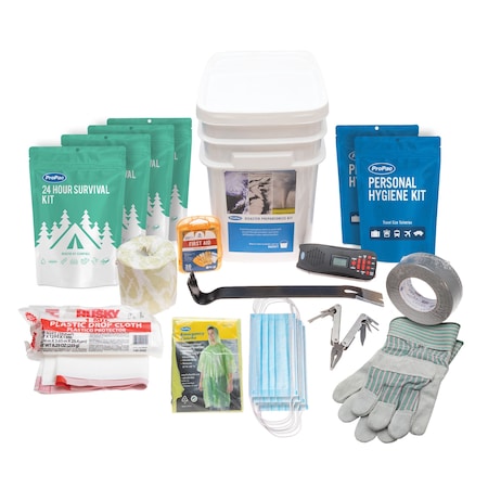 Propac Survival Kit, Plastic 68 Components, 4 People Served K4004
