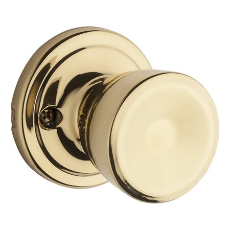 Kwikset Abbey Knob Half Dummy with New Chassis Bright Brass Finish 788A-3GC